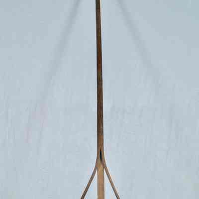 Wooden hay rake with six wood tines
