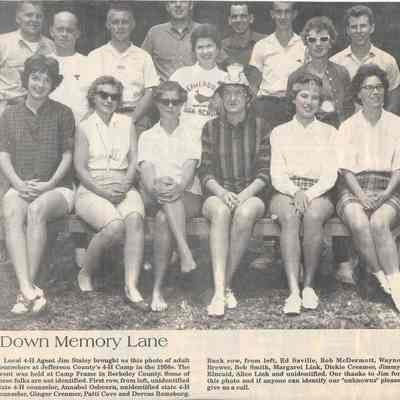 Adult counselors at Jefferson County's 4-H Camp, 1950s