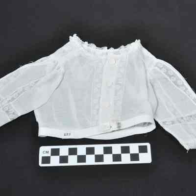 White cotton blouse made for a doll