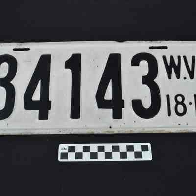 West Virginia license plate