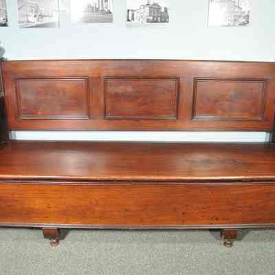 Handmade Swedish walnut bench