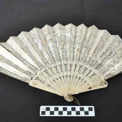 Fan with bone sticks