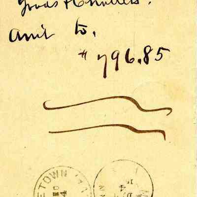 One-cent United States of America Grant postcard - verso