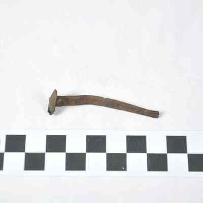 Wrought iron nail from the Peter Burr House