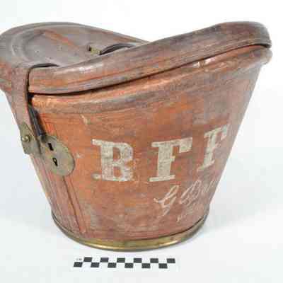 Leather and cloth hatbox