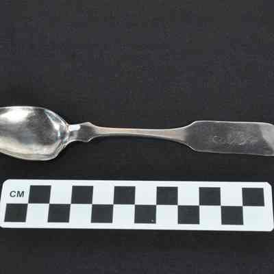 Coin silver teaspoon made by John Adam, Alexandria, VA