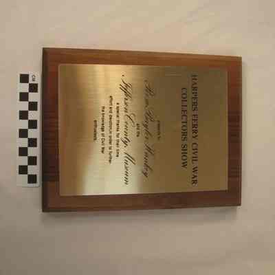 Harpers Ferry Civil War Collections Show plaque