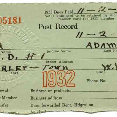 John Adams, 1932