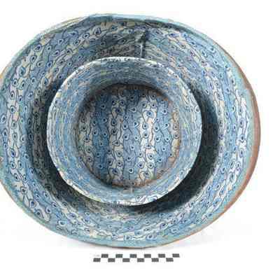 Leather and cloth hatbox top