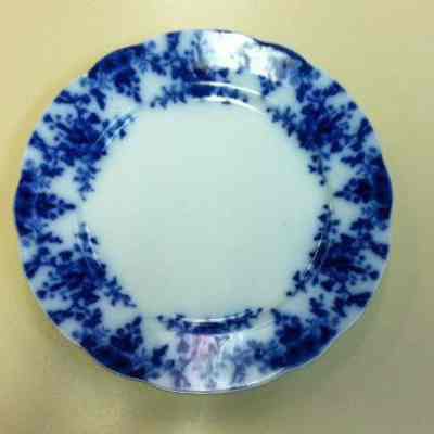 Staffordshire flow blue-style dinner plate