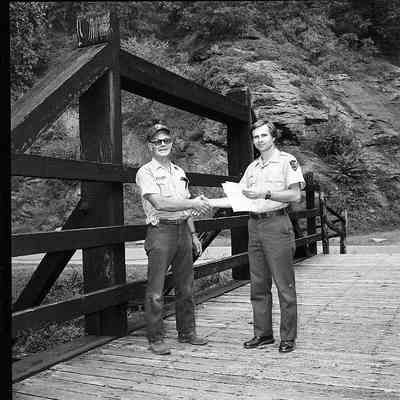 Superintendent Donald W. Campbell presenting an award: Origformat: Other