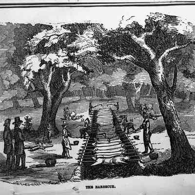 "My Ride to the Barbecue" illustration