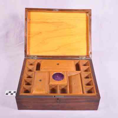 Wood sewing box