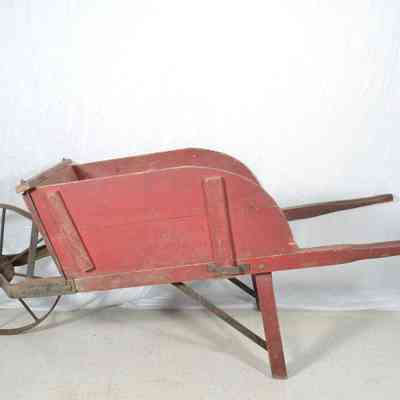 Two-handle wooden handcart