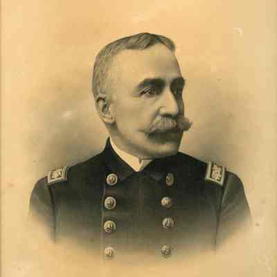 Matted engraving of Admiral George Dewey