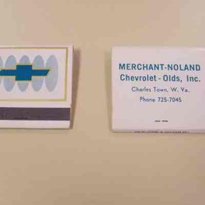 20th century matchbook advertising Merchant-Nolan Chevrolet car sales