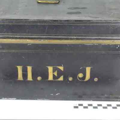 Japanned metal box