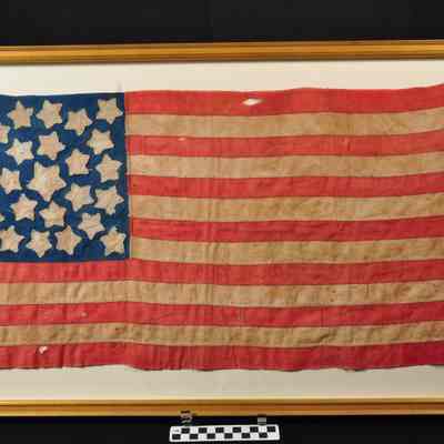 Framed 26-star U.S. flag