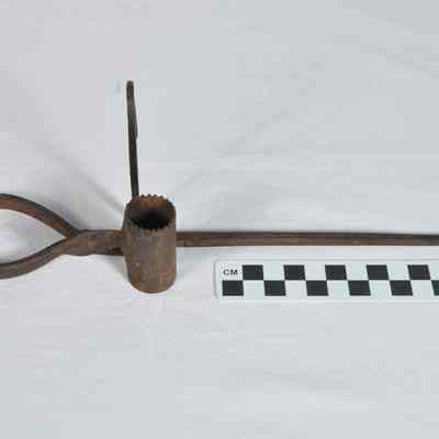 Hand forged iron lighting spike