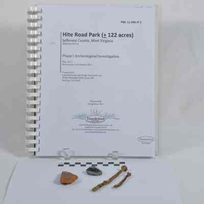 Sample of excavated material from the Hite Road Park site