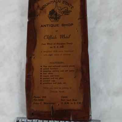 Mountain State Antique Store mounted flier