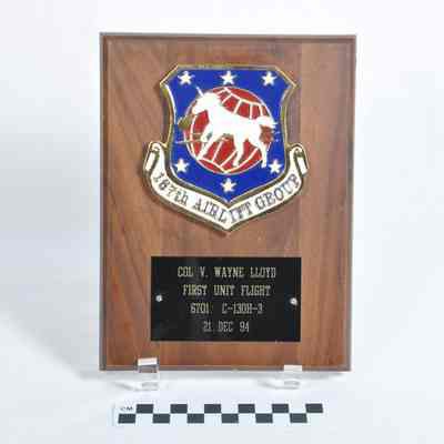 167th Airlift Group plaque