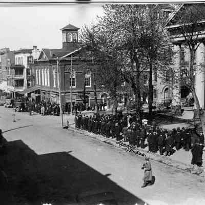 Miners' trial, outside Jefferson County Court House