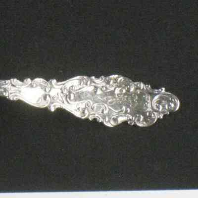 Silver gilt pierced serving spoon