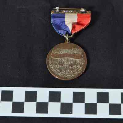 World War I medal presented to Marshall Mason - back