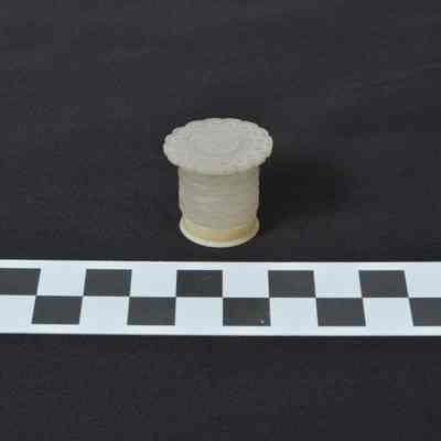 Wax cylinder with mother of pearl top