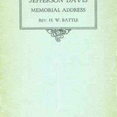 Jefferson Davis Memorial Address