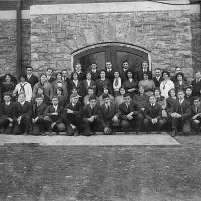 Portrait of school children and teachers