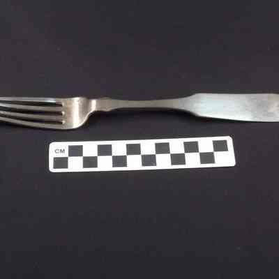 Nickel or pewter fork