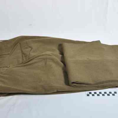 World War II heavy winter olive drab brown uniform pants