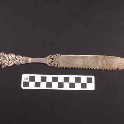 Sterling silver serrated knife