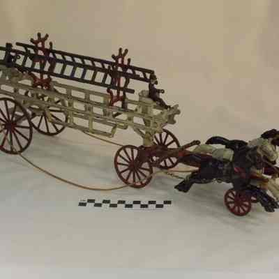 Toy fire wagon and horses