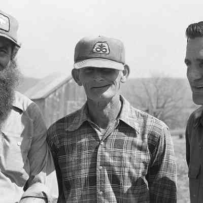 Bill Knighten (right) and 2 unidentified men