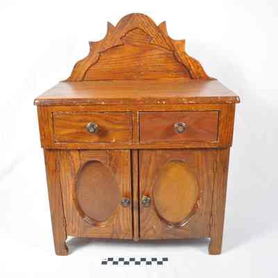 Oak wood doll dresser
