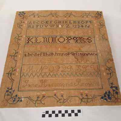 Jane Hammond Brown sampler