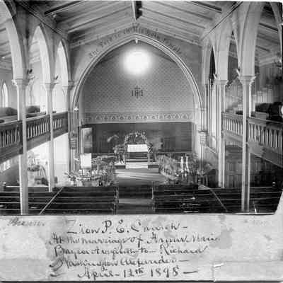 Zion Episcopal Church interior April 1898