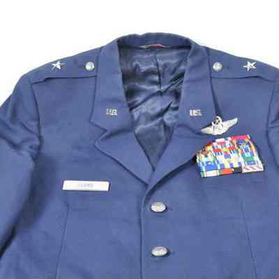 U. S. Air Force class A, dress blue uniform - close up of medals