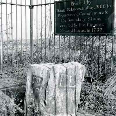 Edward Lucas boundary stone