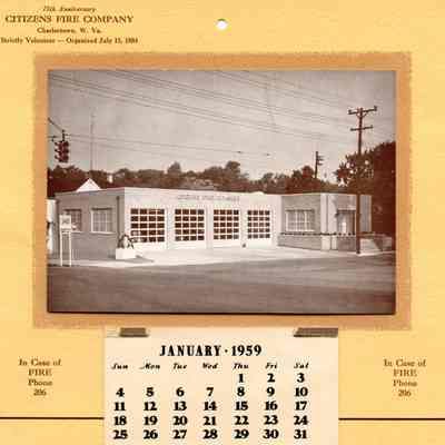 Citizens Fire Company calendar, 1959