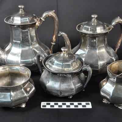 Silver-plated tea and coffee service