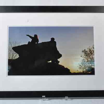 Two people at Jefferson Rock, Harpers Ferry