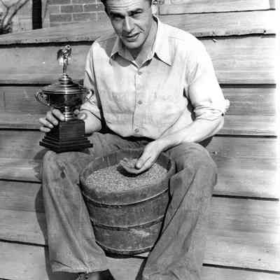 Paul William Milton w/ Pillsbury award-winning wheat