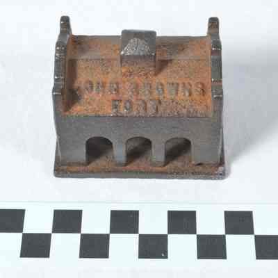 Early 20th century miniature cast iron model of "John Brown's Fort"