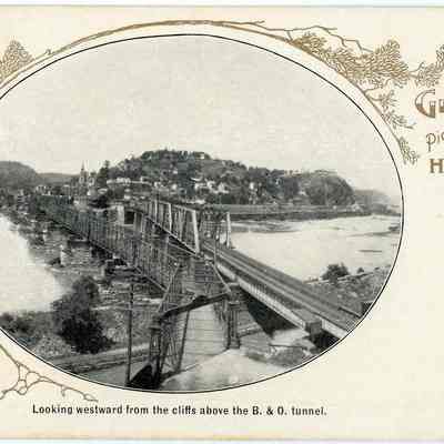 Looking Westward from the Cliffs above the B. & O. Tunnel