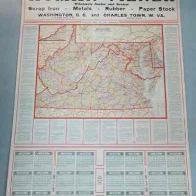 Hyman Viener calendar/advertising map