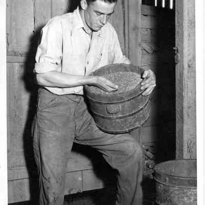 Paul William Milton w/ Pillsbury award-winning wheat